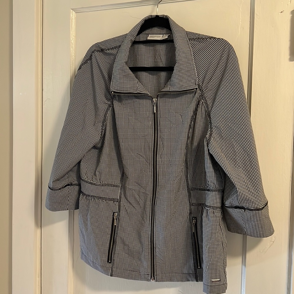 Zenergy Black White Check Large Jacket